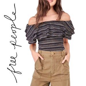 NWT Free People Heirloom Ruffle Top